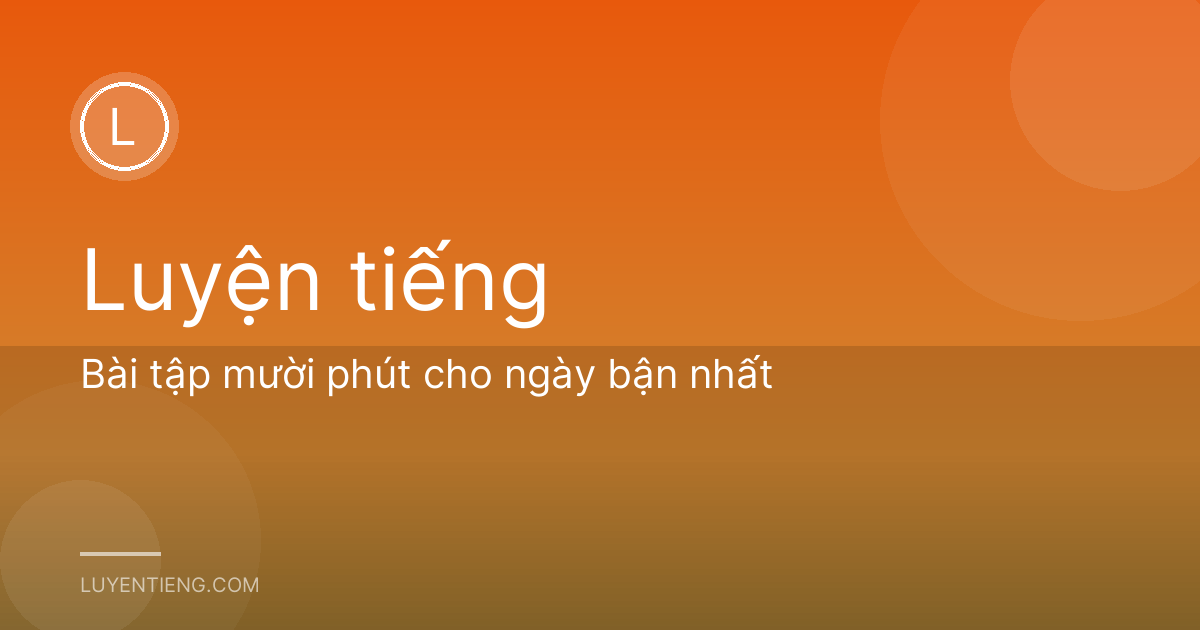 Bài tập mười phút cho ngày bận nhất